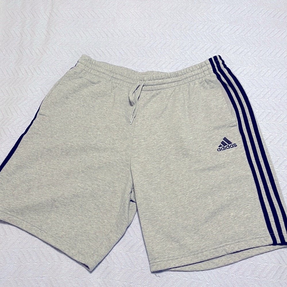 Mens Adidas Heather Gray Sweat Shorts -2X